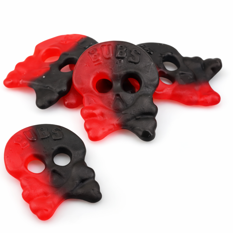 Bubs Raspberry & Liquorice Skulls