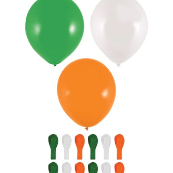 Irish Tri-Colour Balloons (23cm)